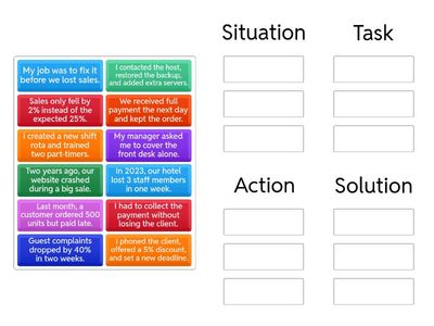 S.T.A.R.  How did you handle a difficult situation at work?