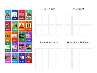 ACPB-B11-Describing food - Classify