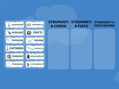 GLI STRUMENTI MUSICALI: CLASSIFICAZIONE 