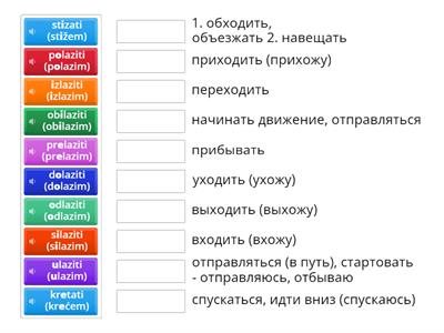 Glagoli kretanja. Некоторые глаголы движения (несов. вида)