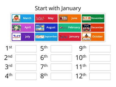 Game 81 Put the months of the year in correct order