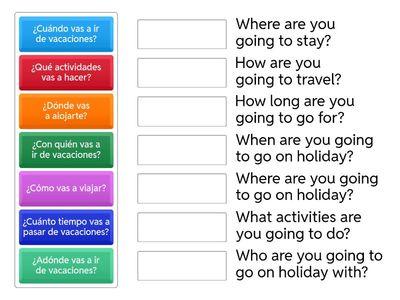 Y10 Future holidays questions