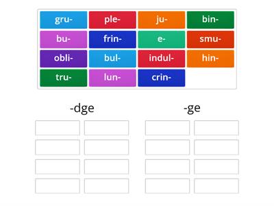 6.5 dge or ge - Word Sort - Public