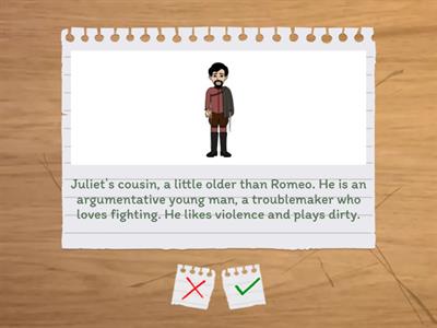 ROMEO AND JULIET CHARACTERS 