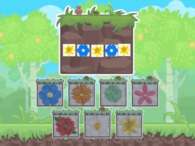 Complete the pattern-Flowers Senior infants