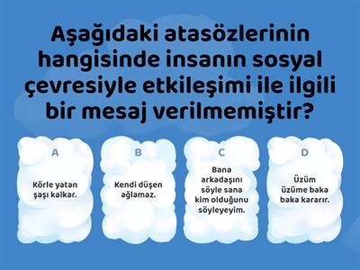 Ahlak ve Vatandaşlık (2.ünite test)