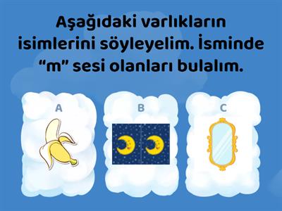 ‘M,m’ sesi hissetme ,ayırt etme etkinlikleri