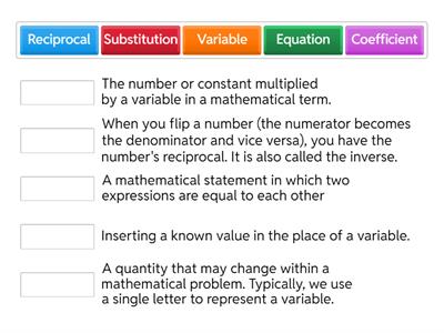 Explore Algebra: Chapter 3 Vocab