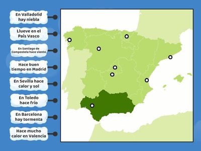 Weather on a Spanish Map