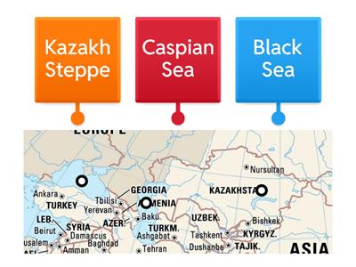 Central Asia Physical Map