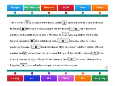 verb to be affirmative (and more) reading comprehension