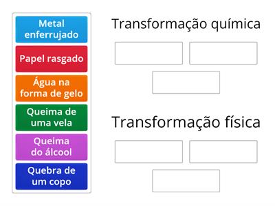 TRANSFORMAÇÃO DA MATÉRIA