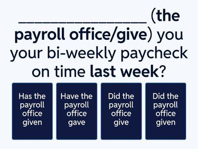 Present Perfect vs Past Simple quiz (questions; Business English)