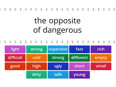 Opposite adjectives - Elementary