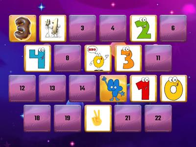  Numbers 0 - 10 - Memory game