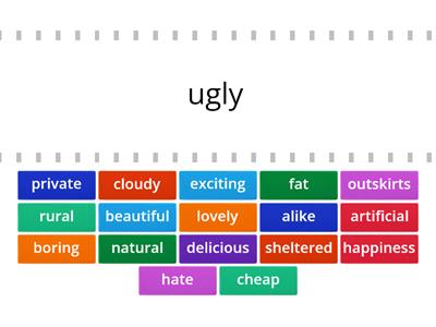 Adjectives - Antonyms