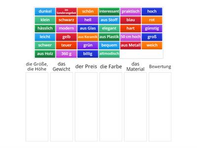 Gegenstände beschreiben