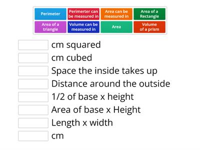 Area Perimeter Volume Starter