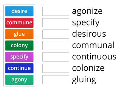 6.7 Related Word Match Up (Extra Practice 1)