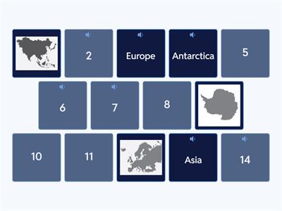 Match the Continents