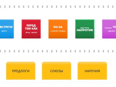 ПРЕДЛОГИ - СОЮЗЫ - НАРЕЧИЯ