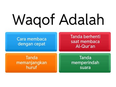 Quis waqof dan washol