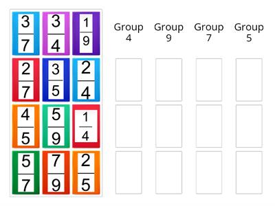 Sorting Similar Fractions