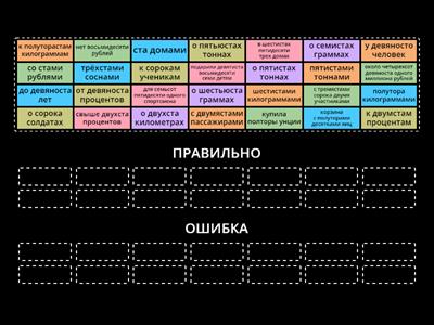 Склонение числительных