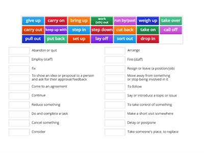 Phrasal verbs I