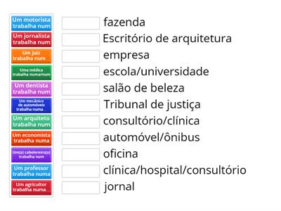 Diversas profissões em português 