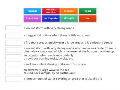 Disasters: Definitions