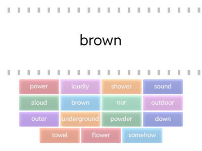 Find a match /ow/ sound