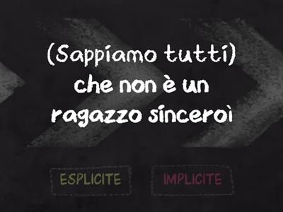 Subordinate esplicite o implicite?