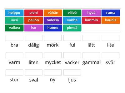 Suomen mestari 1: Adjektiivit