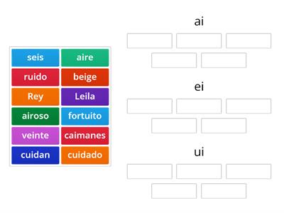 Diptongos 'ai' 'ei' 'ui' 🕹