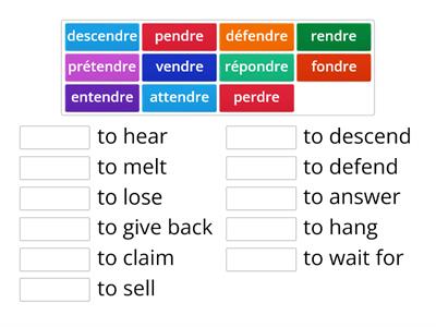 RE verbs - Match up