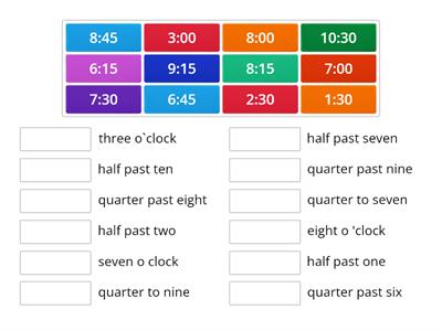 Digital time - word match