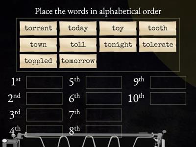 Volume 3: Lesson 21 Alphabetical Order