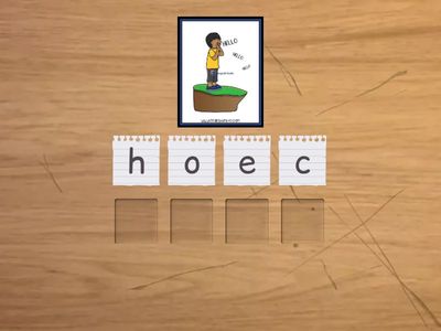 <ch> for /k/ Word Unjumble