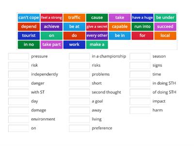 Collocations and phrases: Gold Experience B2