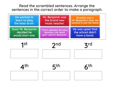 Story Scramble: Music Class