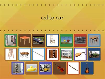 Transport, Musical Instruments & Furniture