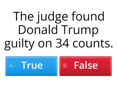 trump conviction - T or F