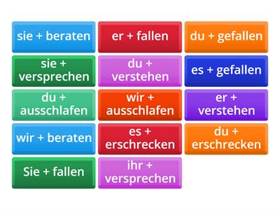 A2 Verben konjugieren (Präsens)