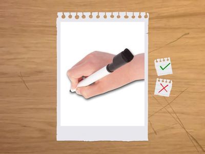 School stationery verbs