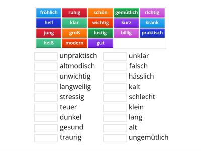 LG - VI - Adjektive - Gegensätze (1)