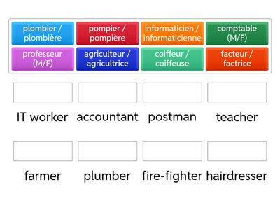 Les métiers  match-up