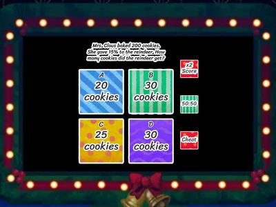 Christmas Themed Math Quiz