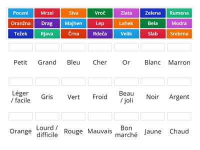 Couleurs / Adjectifs