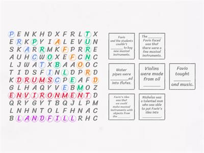 Wordsearch for comprehension of p93